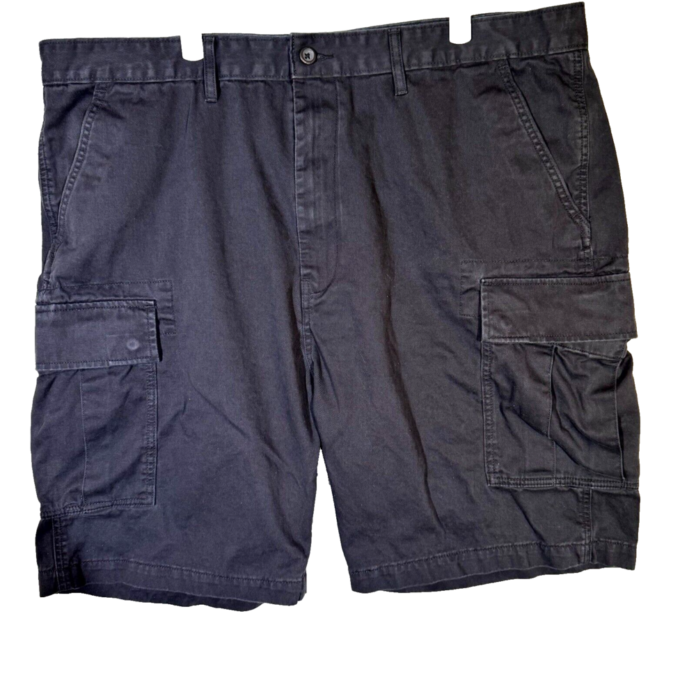 Levis Mens Size 42 Black Cotton Cargo Shorts Classic Fit Utility Pockets